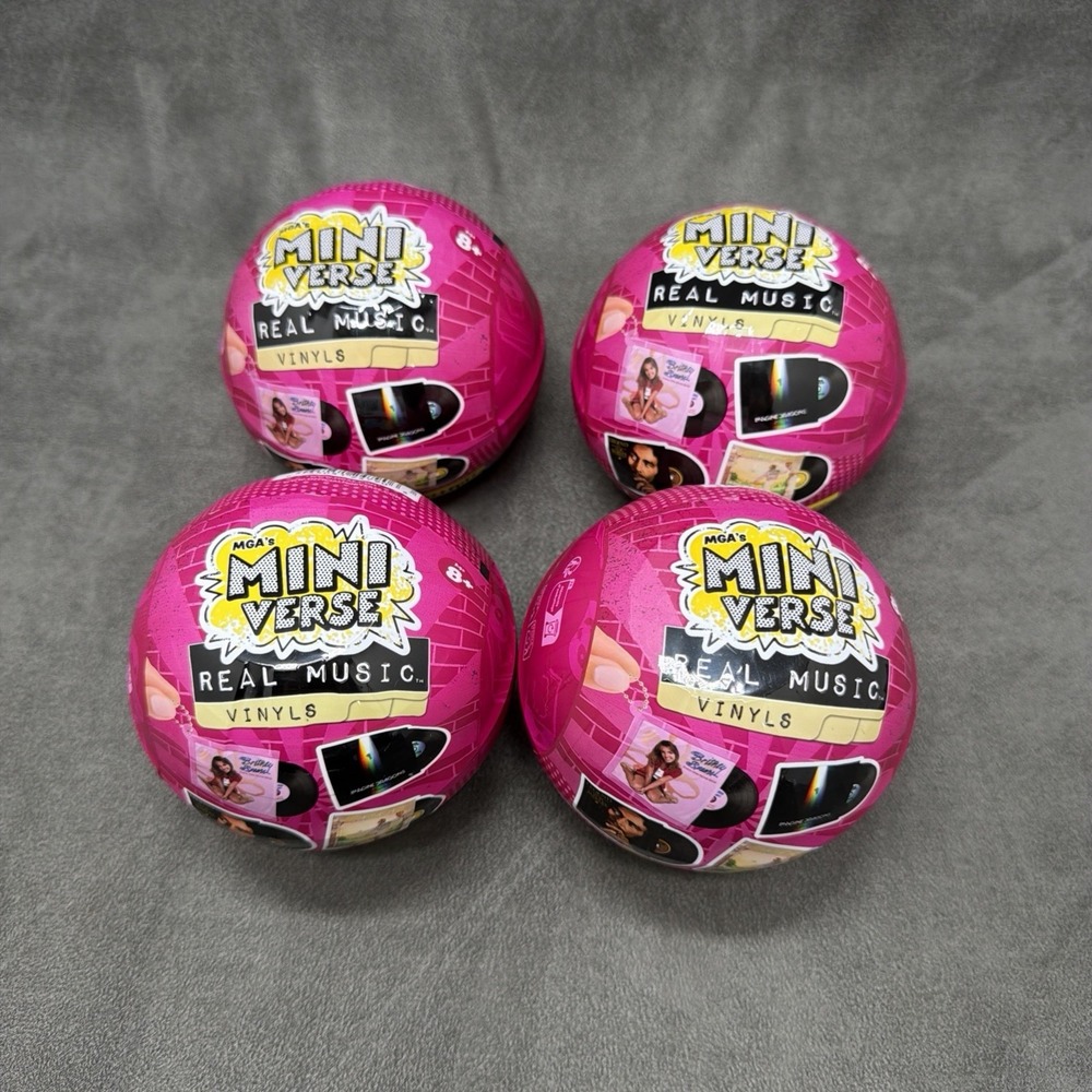 MGA's Miniverse Real Music Vinyl Mystery Blind Ball Capsules Lot Of 4